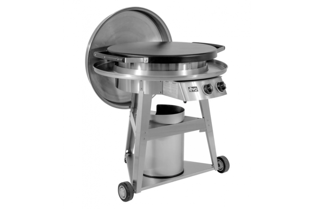 Evo 10-0002-NG Professional Wheeled Cart with Seasoned Cooksurface - Fully Assembled