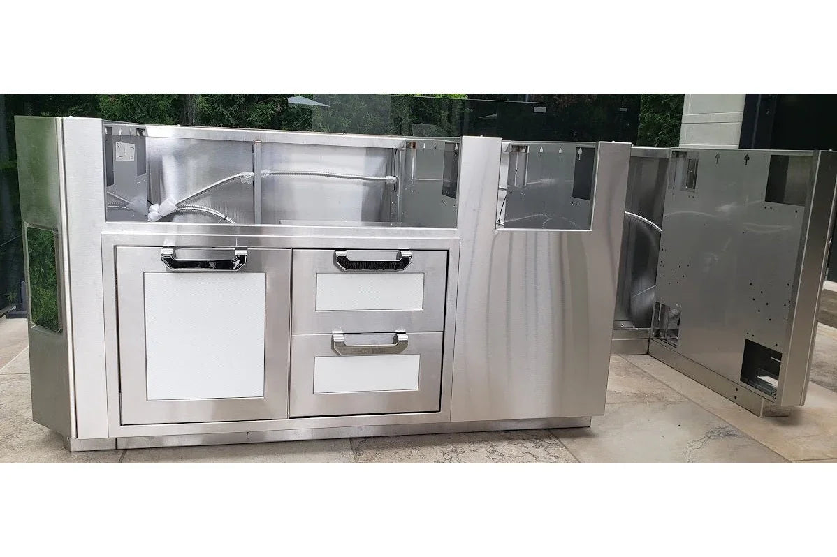 Hestan GESBP12 | Grill Island Outdoor Living Suite with Power Burner 12-Foot