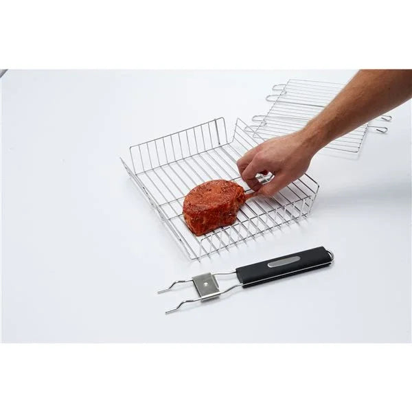 Broil King 65070 | Adjustable Grill Basket | Stainless Steel Cookware