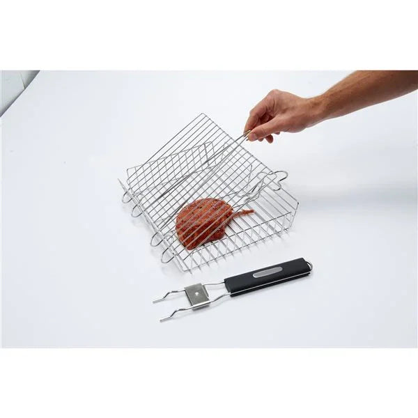 Broil King 65070 | Adjustable Grill Basket | Stainless Steel Cookware