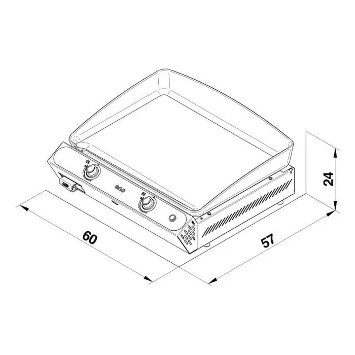 Eno 531432014801 | BERGERAC 2400 Gas Griddle