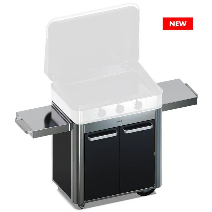 Eno 570382588801 | Gas Cylinder Cart with Utensil Bar and Foldable Shelves