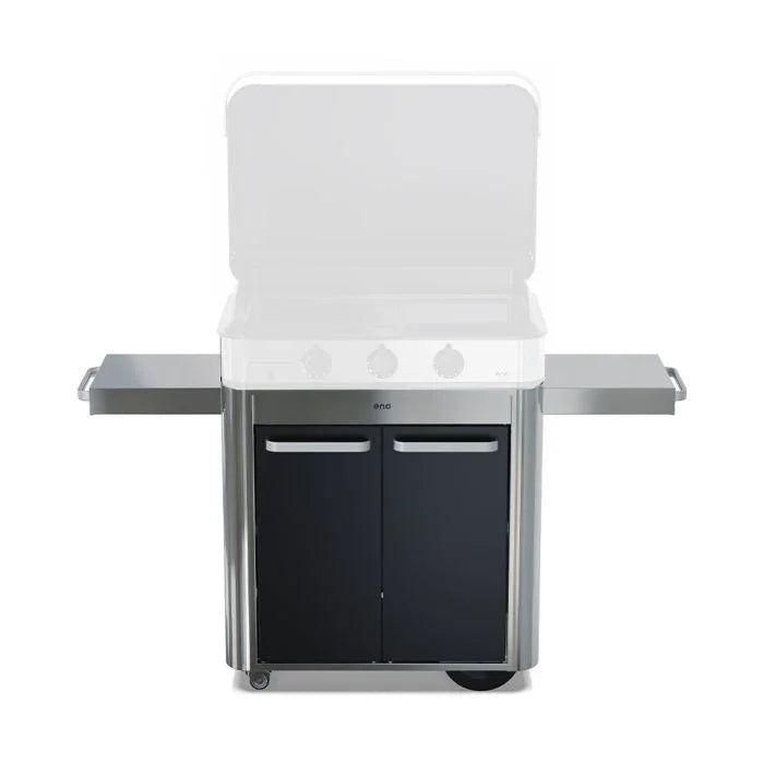 Eno 570382588801 | Gas Cylinder Cart with Utensil Bar and Foldable Shelves