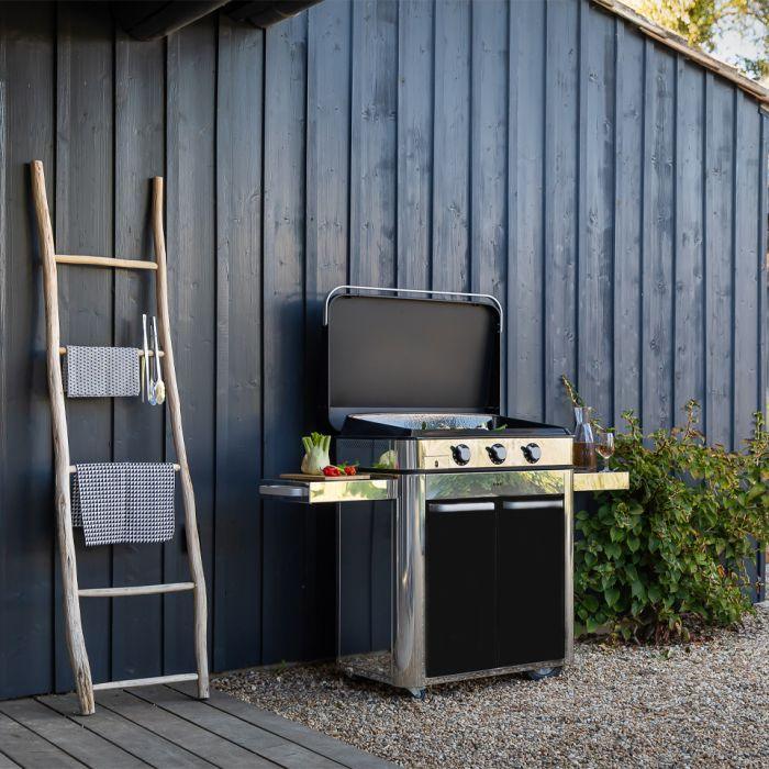 Eno 570382588801 | Gas Cylinder Cart with Utensil Bar and Foldable Shelves