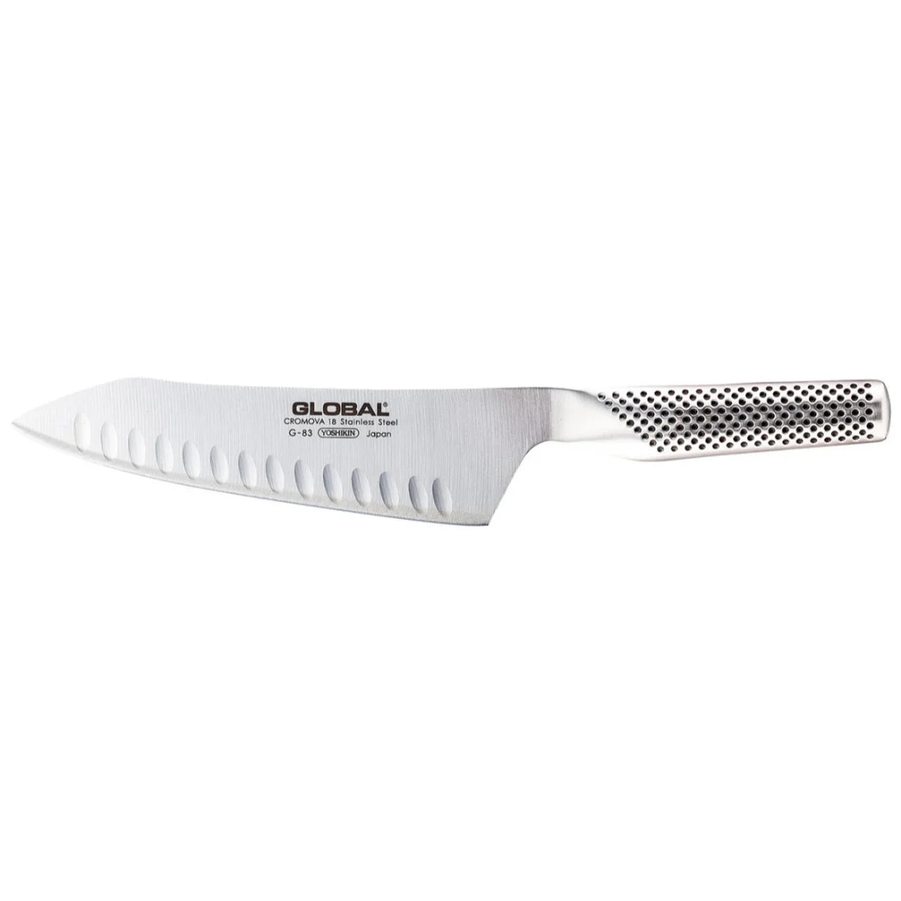 Global 71G83 | 7" Fluted Edge Oriental Chef Knife