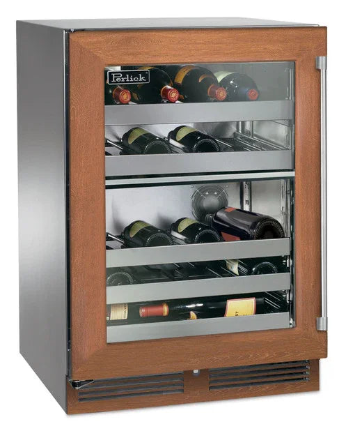 Perlick HP24DO-4-1L | 24" Signature Series Dual-Zone Wine Reserve