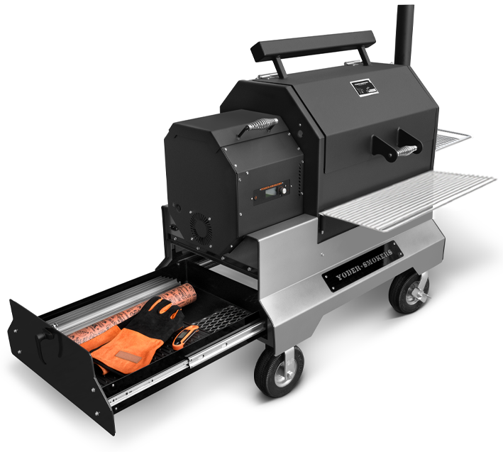 Yoder 1432S00-002 | Black | YS480s Comp Cart with Storage Drawer