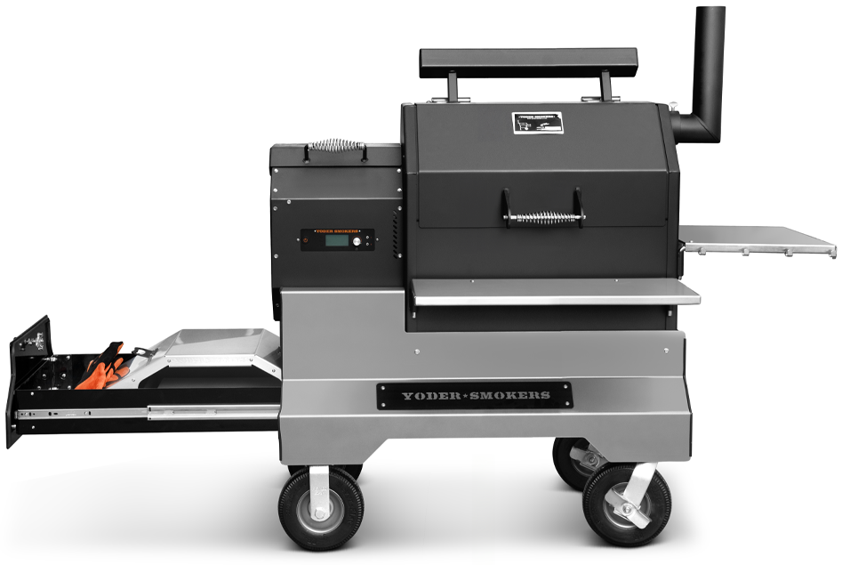 Yoder 1432B00-002 | Silver | YS480s Comp Cart with Storage Drawer