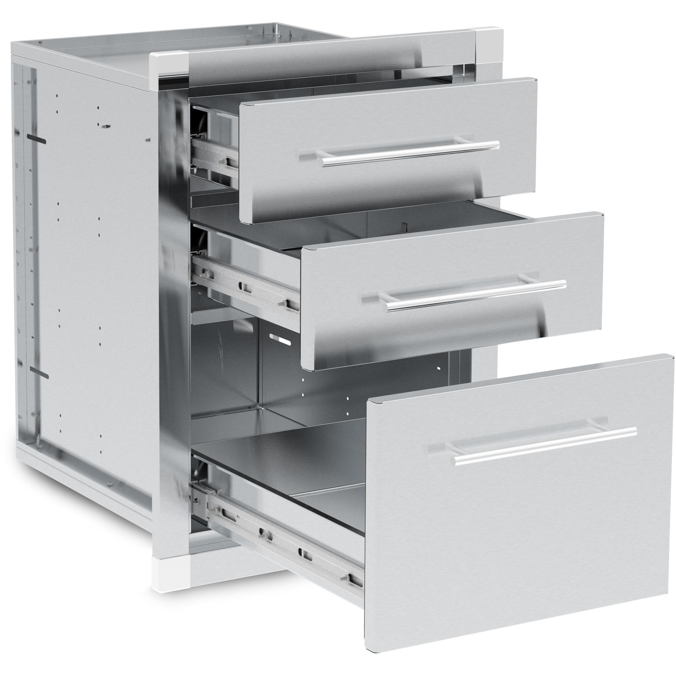 Broil King 800510 ENCLOSED 3 DRAWER ASSEMBLY - SS