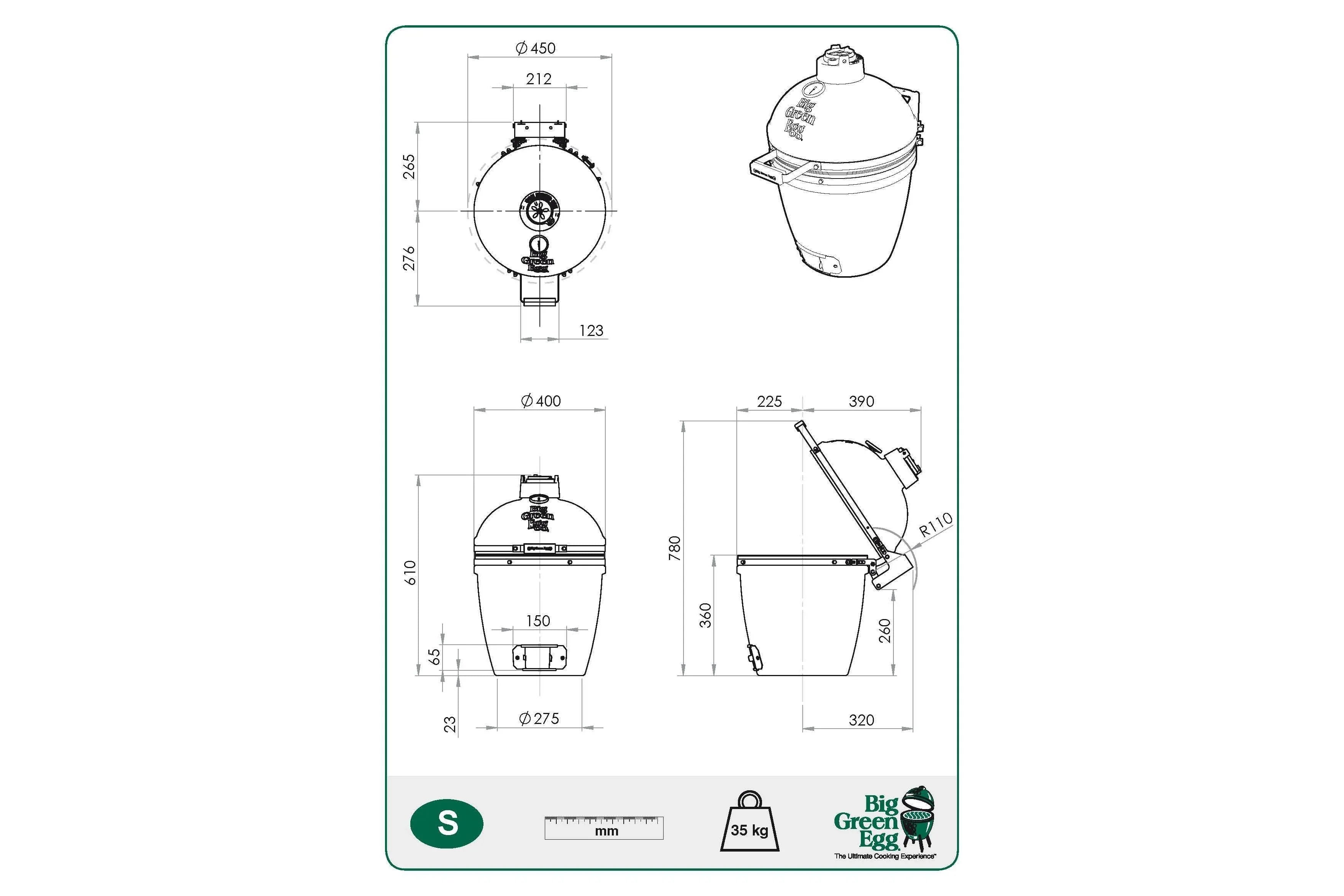 Big Green Egg 389210 | SMALL | Big Green Egg Nest Kit with Composite Mates