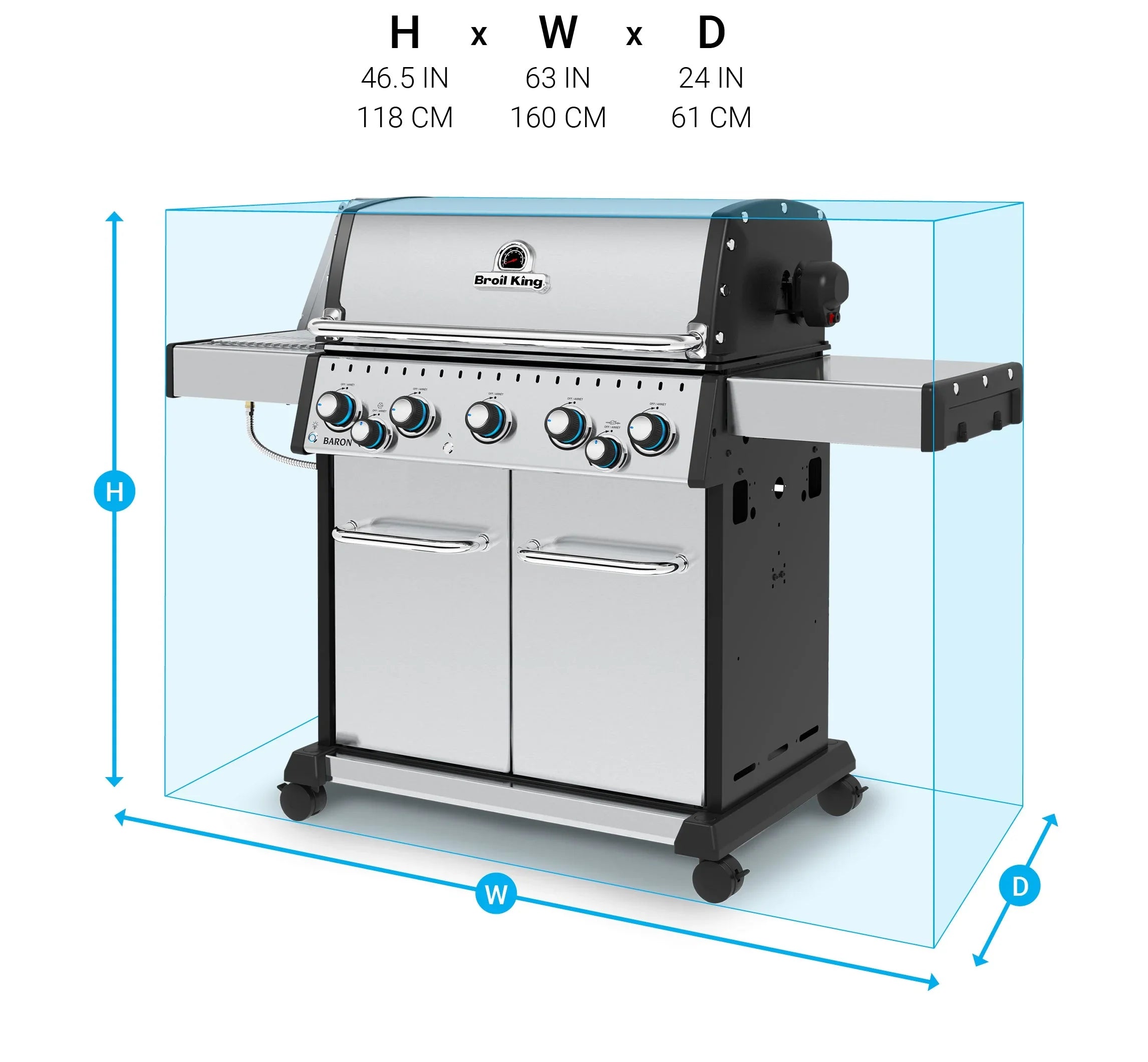 Broil King 876947 | The Baron™ S590 Pro IR NG | Outdoor Grill