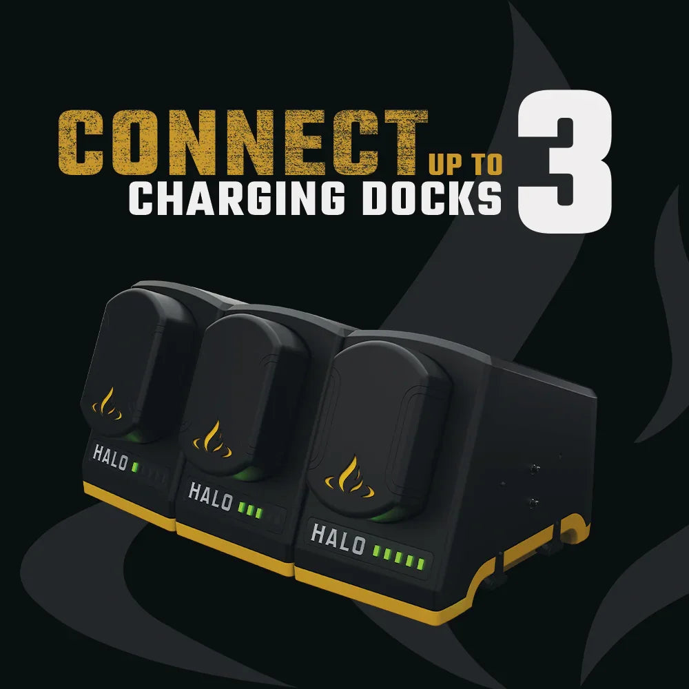 Halo HS-2001 | Rechargeable Lithium-ion Battery Pack with Charging Dock for Pellet Grills