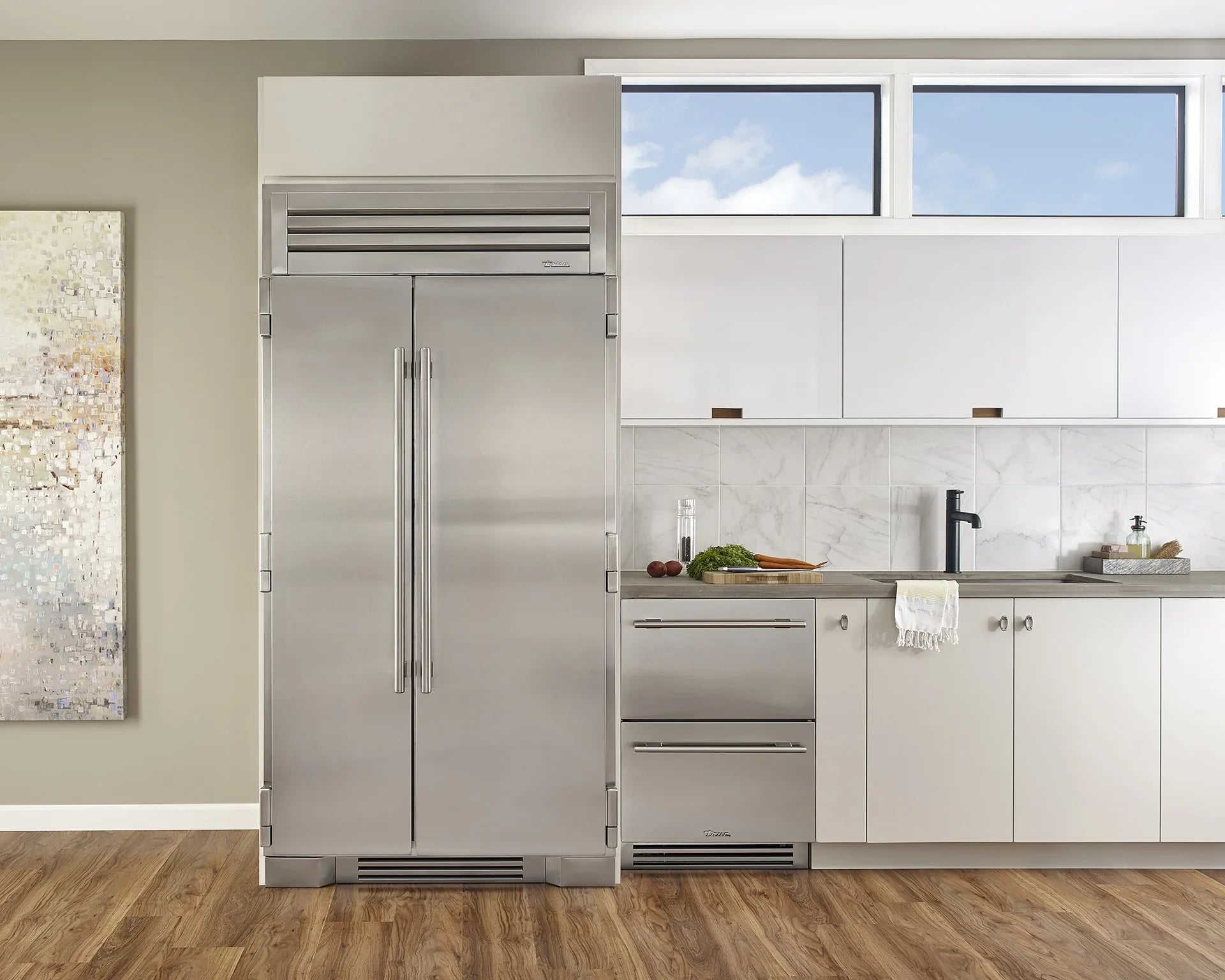 True-residential TURADA-24-D | Undercounter Refrigerator Drawers | Solid Panel Ready Drawers  | Outdoor