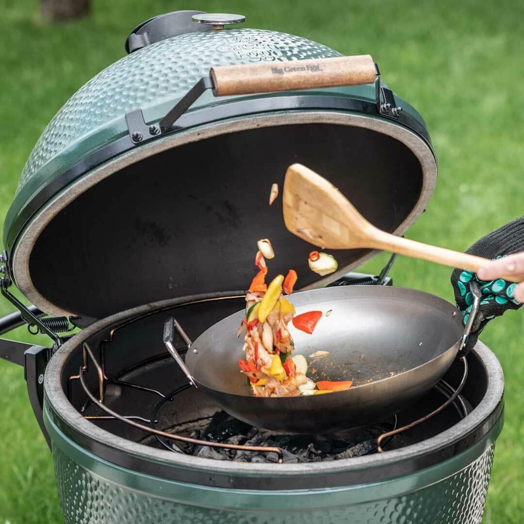 Big Green Egg 120779 | Carbon Steel Wok for EGGspander ConvEGGtor Basket
