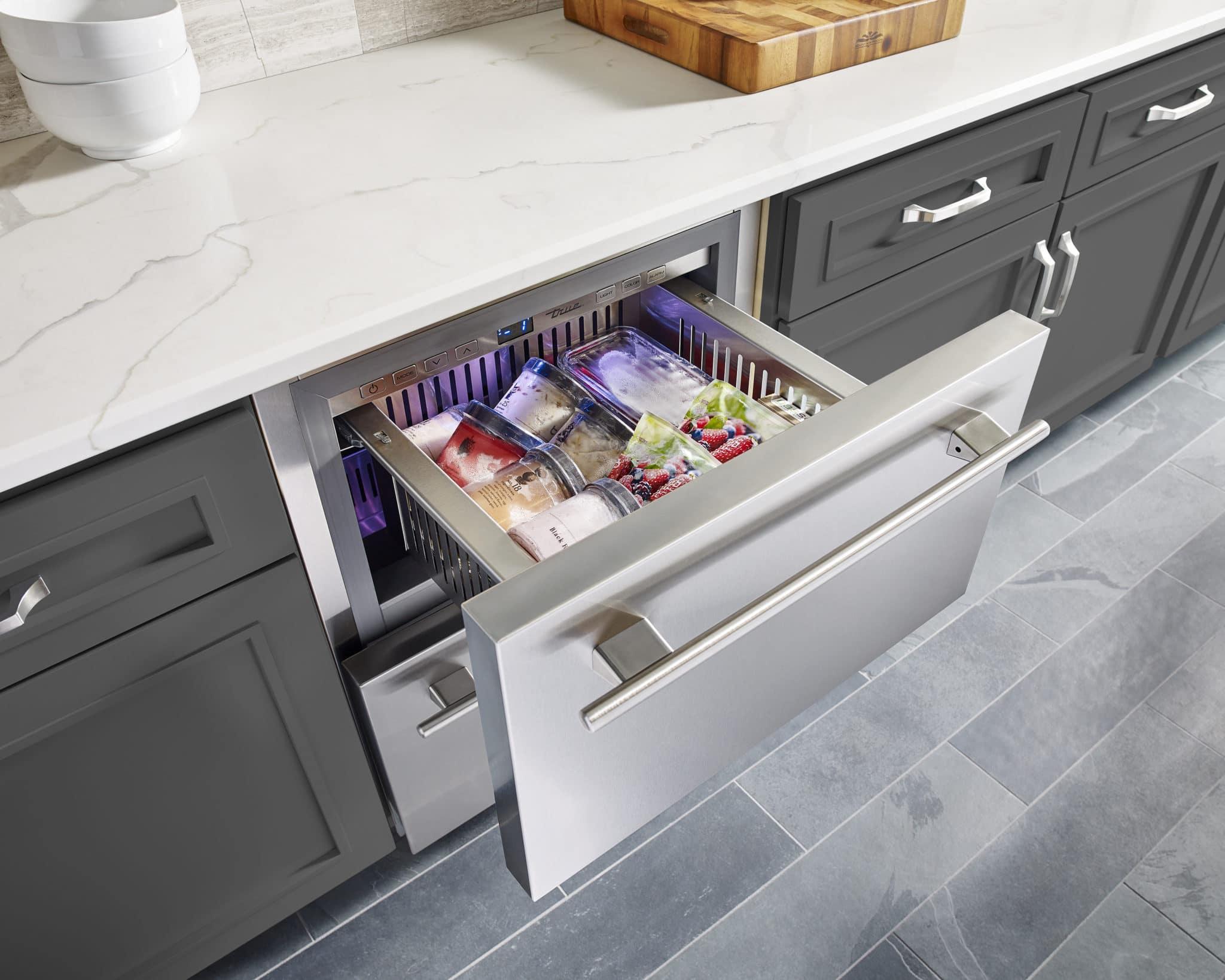 True-residential TUF-24-D | Undercounter Freezer Drawers | Solid Stainless Steel Drawers
