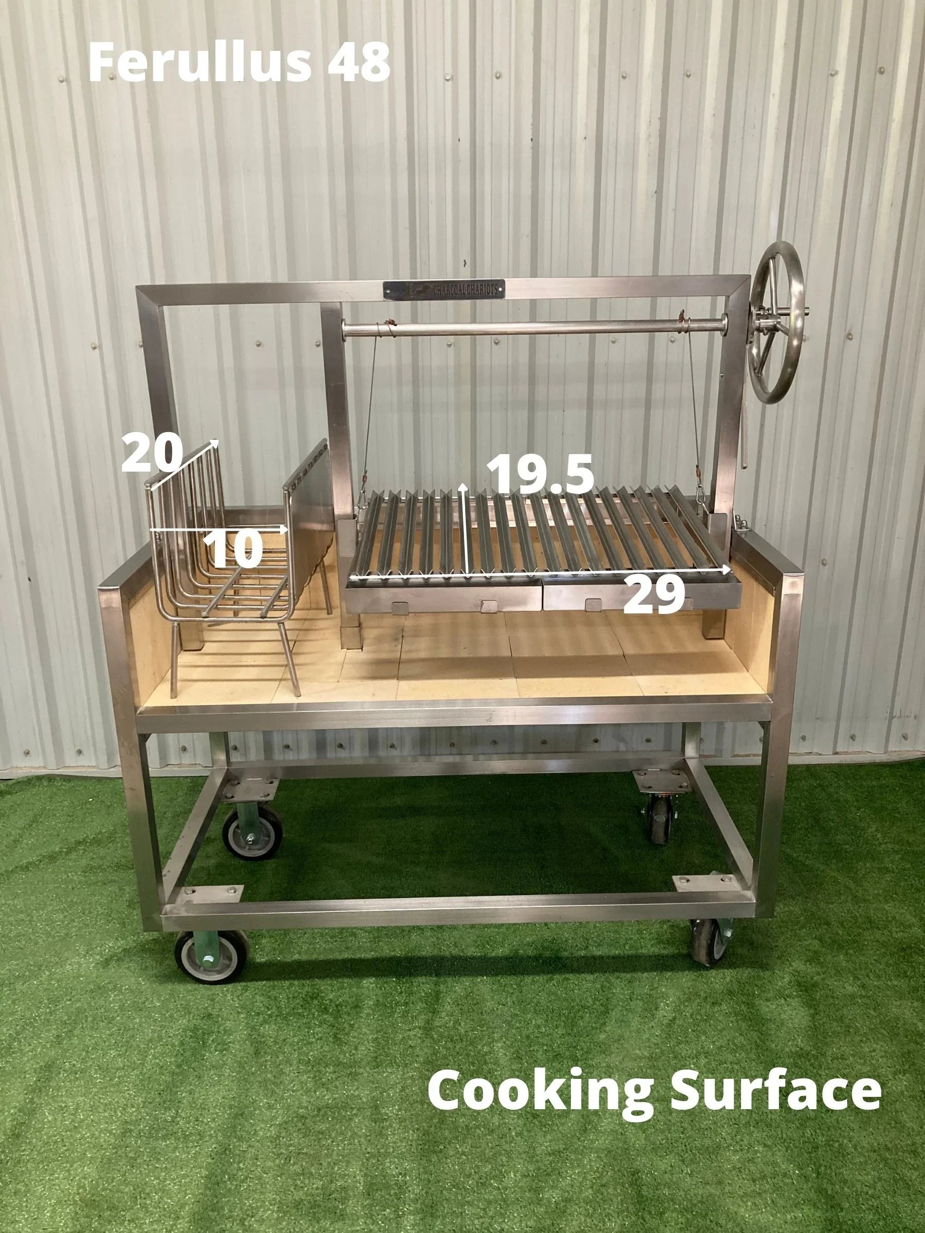 Charcoal chariots FERULLUS48 | Ferullus 48" Chariot Grill