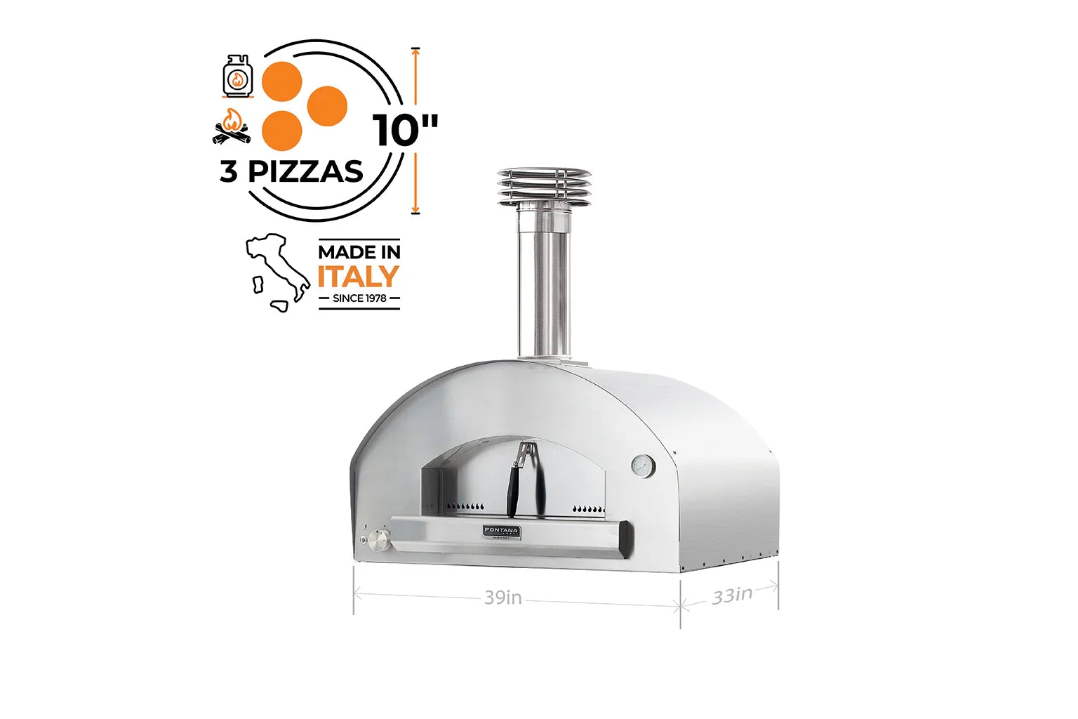 Fontana FTFIR-H | Firenze | Hybrid Pizza Oven