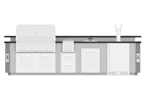 Hestan 12' Outdoor Living Suite /Side Burner Cut-Outs