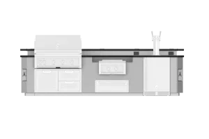 Hestan GESBP12 | Grill Island Outdoor Living Suite with Power Burner 12-Foot