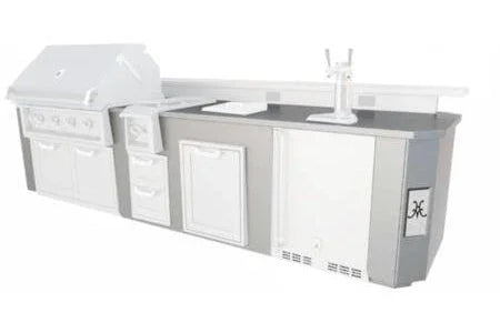 Hestan GESBP12 | Grill Island Outdoor Living Suite with Power Burner 12-Foot