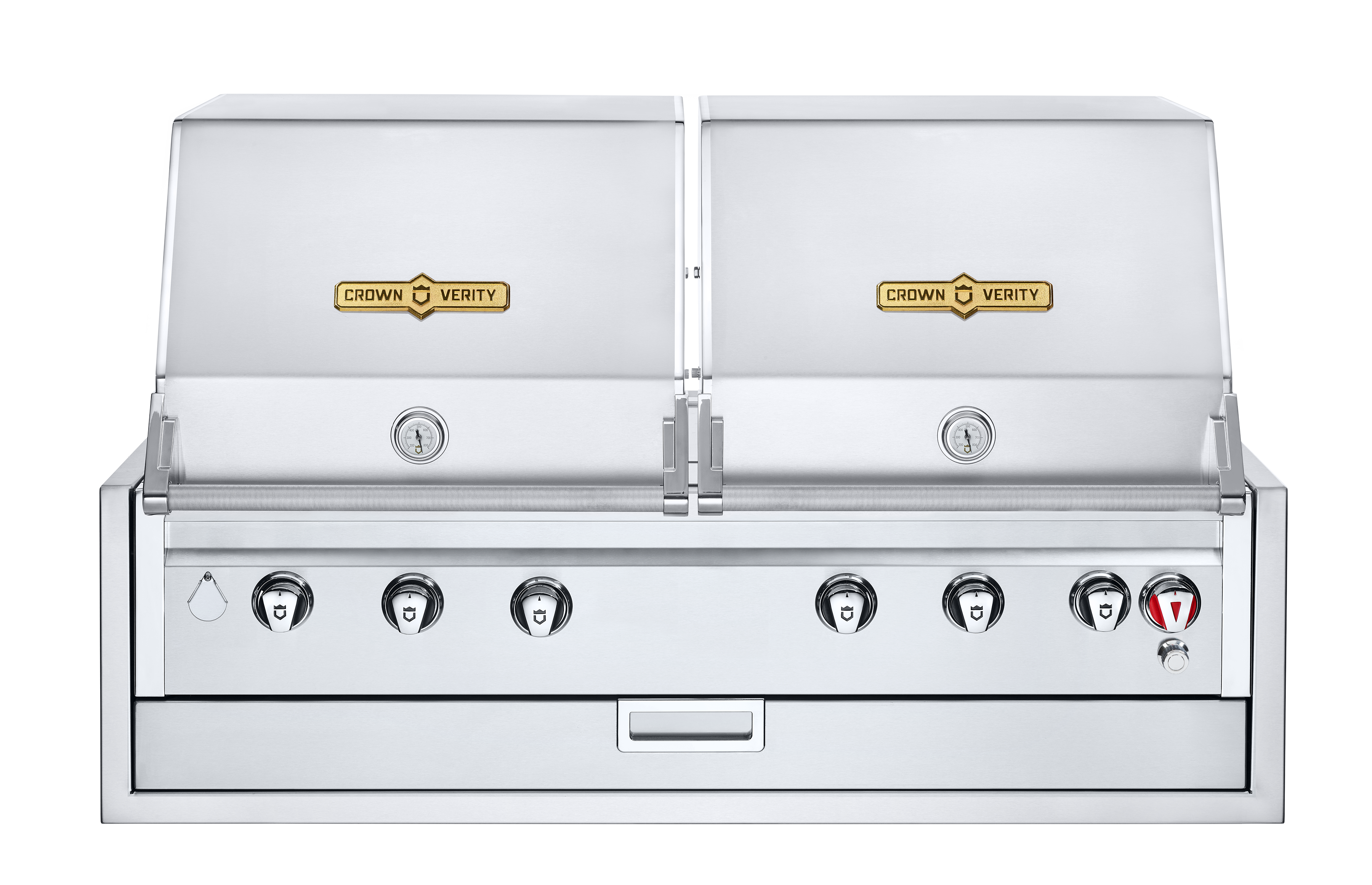 Crown Verity IBI482RDLP-GO-FLT | 48" Infinite Series Built In Grill | No Dome