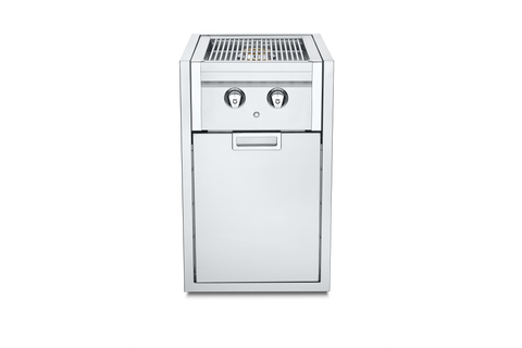 Crown Verity IBISC-SBNG-GH INFINITE SERIES SMALL BUILT IN CABINET WITH DUAL SIDE BURNER AND GARBAGE HOLDER WITH BINS, NG