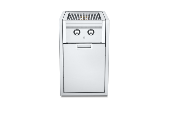 Crown Verity IBISC-SBNG-GH INFINITE SERIES SMALL BUILT IN CABINET WITH DUAL SIDE BURNER AND GARBAGE HOLDER WITH BINS, NG