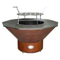 Le Bol Grill RQDO-TBL TABLE WITH COUNTER & STORAGE (BLACK FINISH)