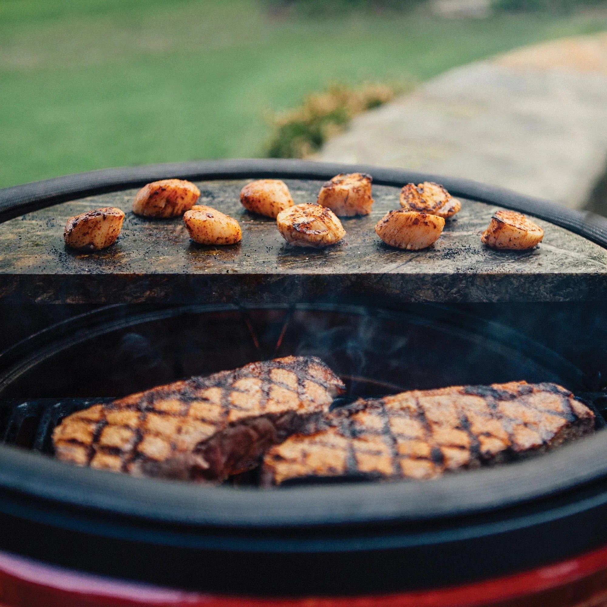 Kamado Joe BJ-HCGSSTONE | Half-Moon Soapstone Cooking Surface