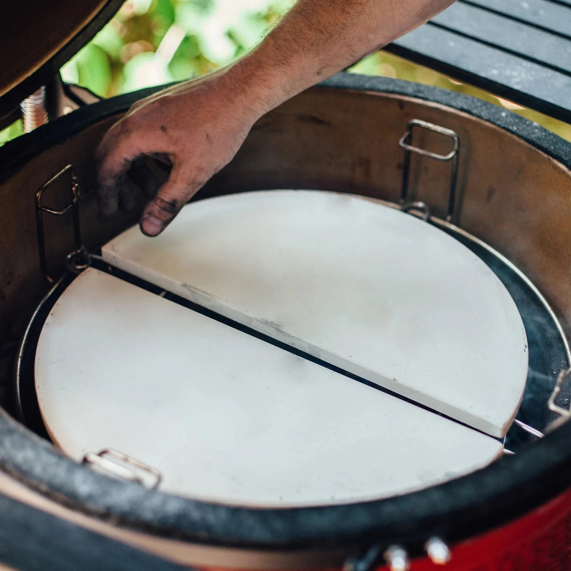 Kamado Joe BJ-HDP | Half-Moon Deflector Plate Set for Classic and Big Joe Grills