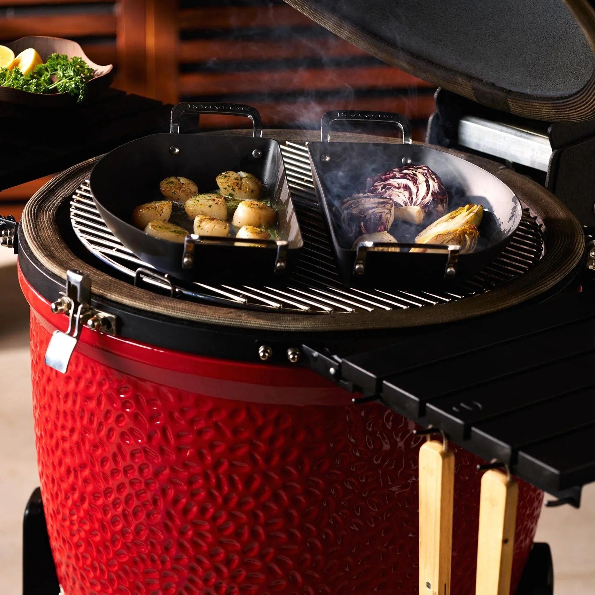 Kamado Joe KJ15124822 | Karbon Steel Half-Moon Pan Set