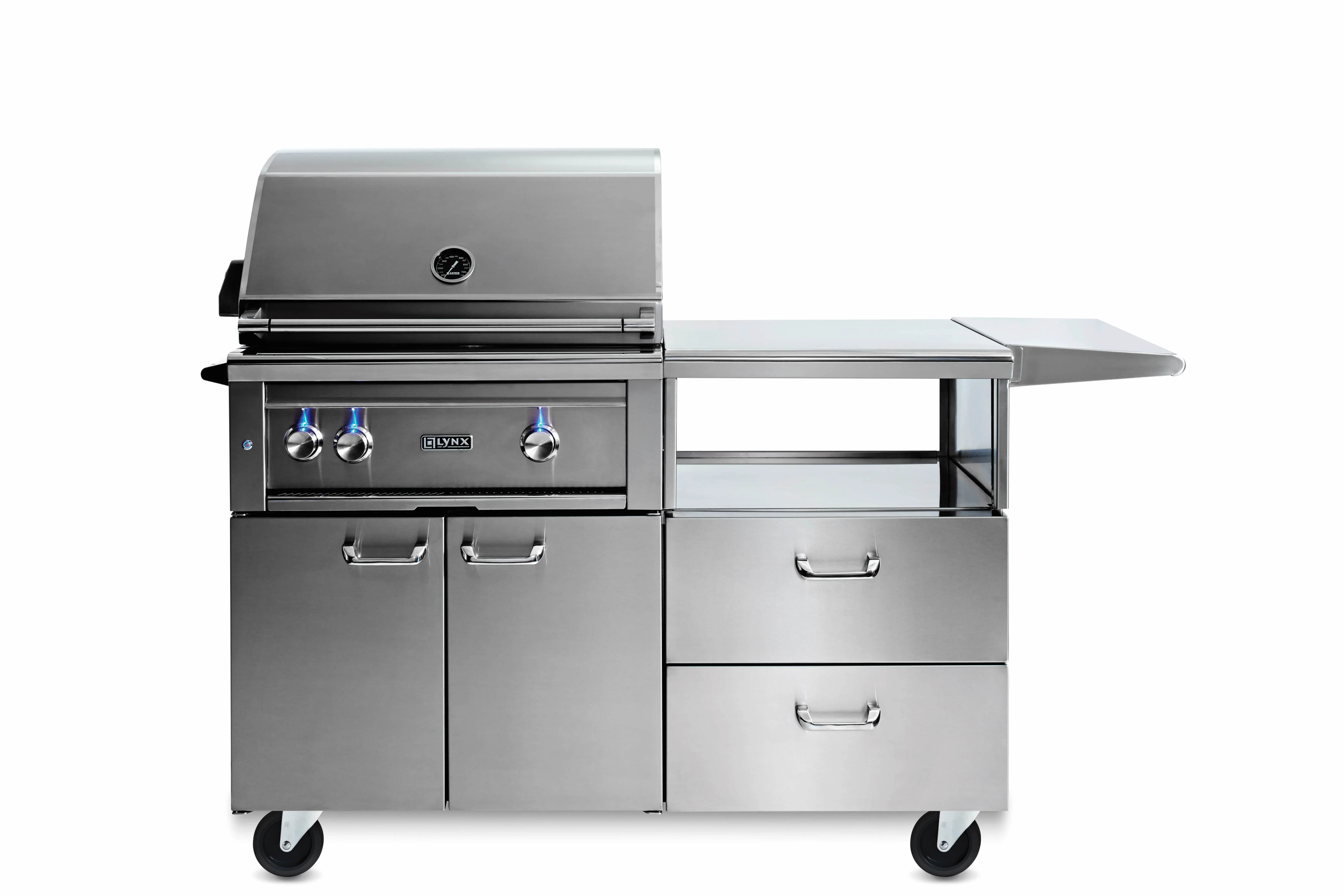 Lynx LMKC54 | Mobile Kitchen Cart | Compatible with Napoli Oven, Asado Cooktop, Smoker, Grill