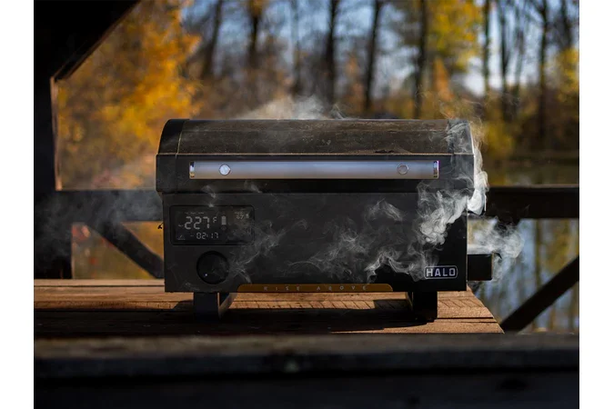 Halo HS-1005-ANA | Prime300 Portable Battery-Powered Countertop Pellet Grill