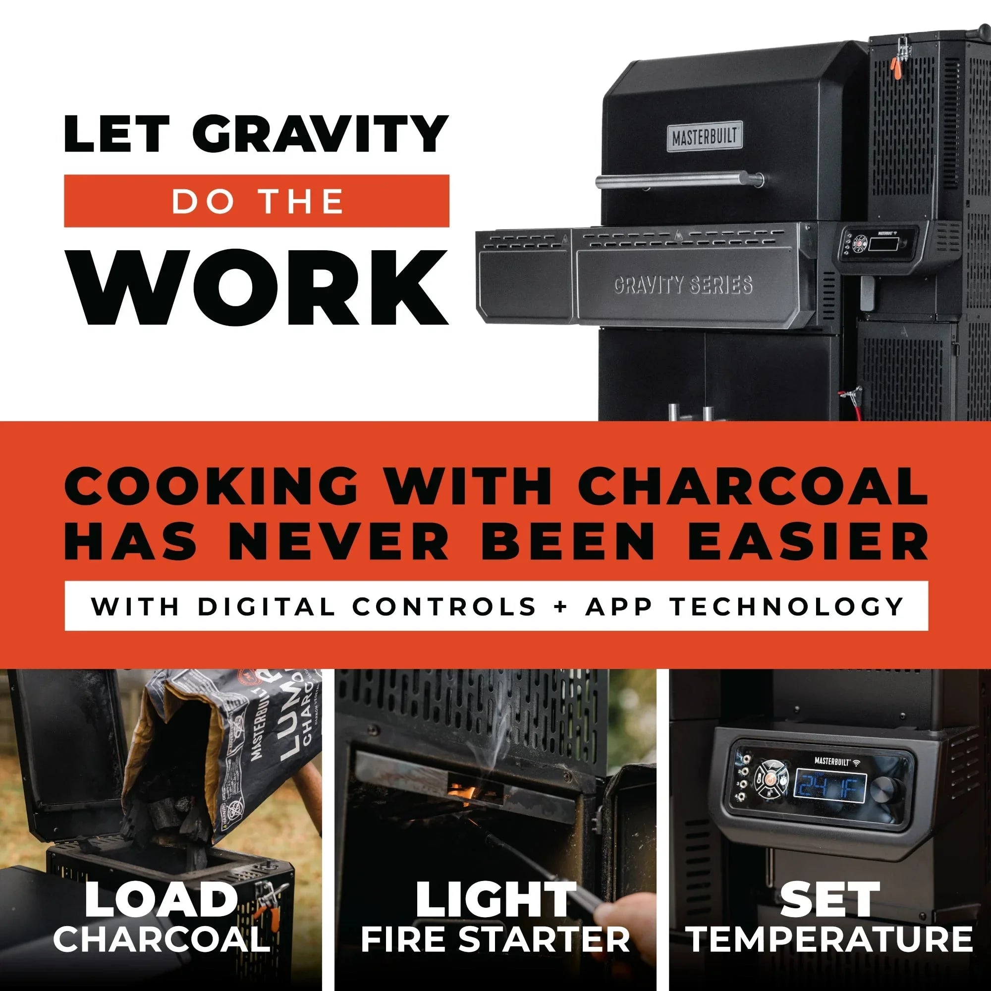 Masterbuilt MB20041525 | Gravity Series 1150 Digital Charcoal Grill and Smoker