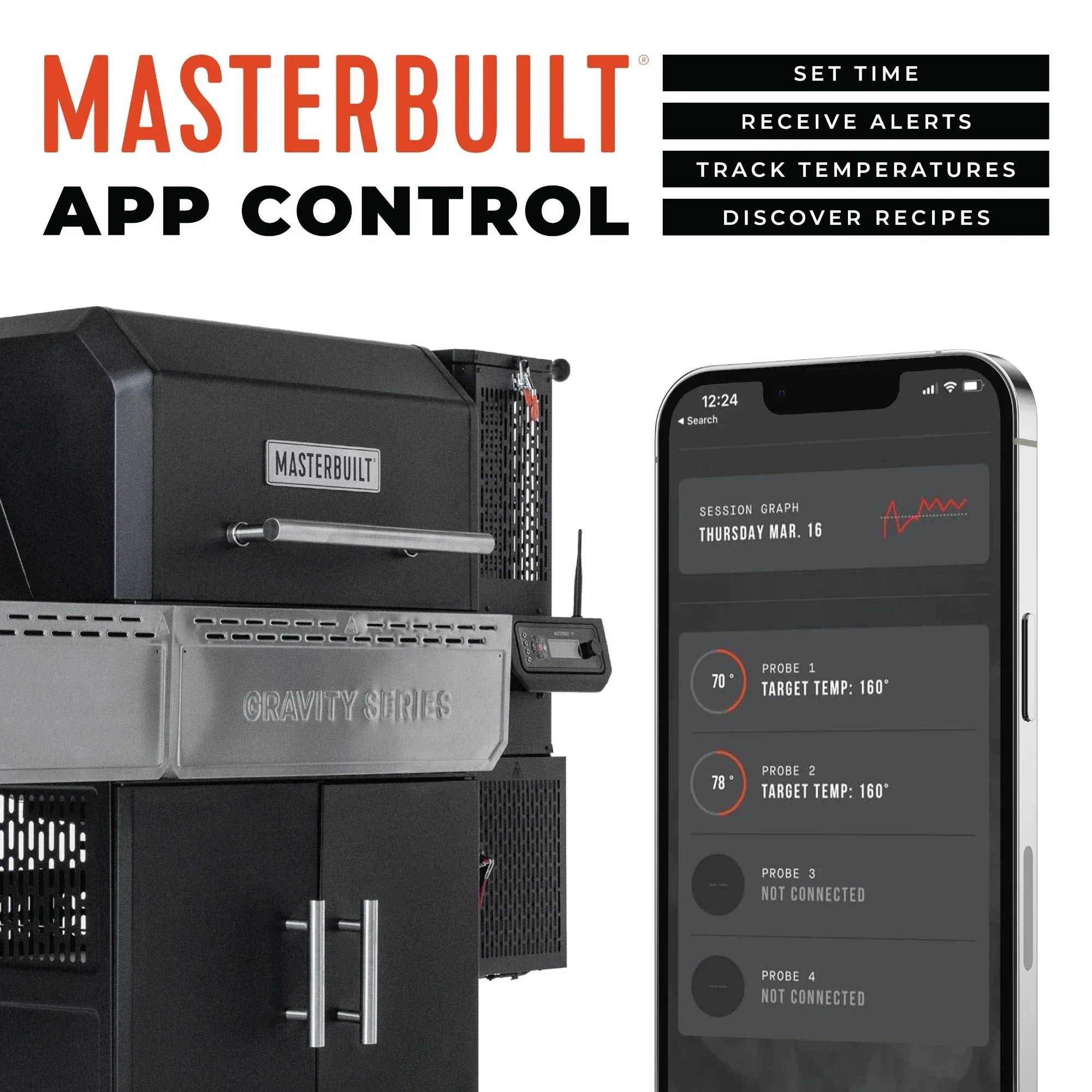 Masterbuilt MB20041525 | Gravity Series 1150 Digital Charcoal Grill and Smoker