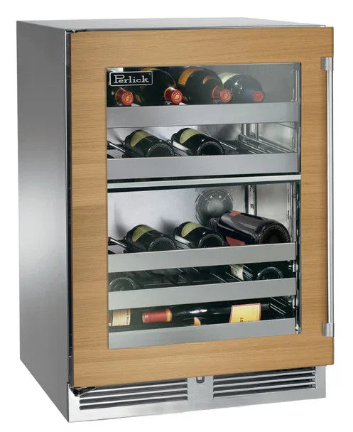 Perlick HP24DO-4-1L | 24" Signature Series Dual-Zone Wine Reserve
