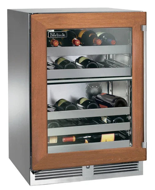 Perlick HP24DO-4-1L | 24" Signature Series Dual-Zone Wine Reserve