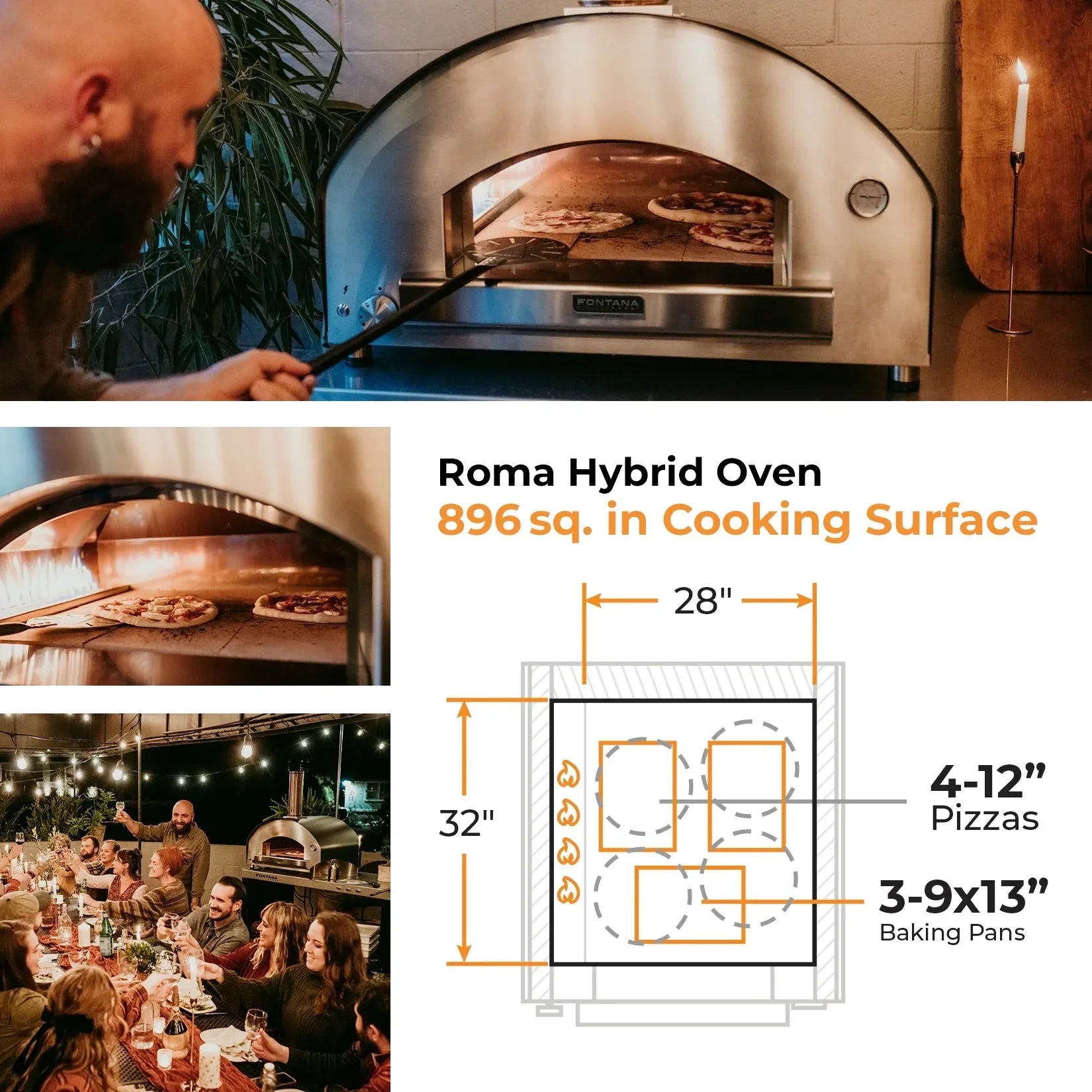 Fontana FTROM-H | Roma Hybrid Pizza Oven