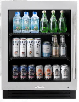True-residential TURADA-24-RS | Undercounter Refrigerator Overlay Panel Ready 2 Black Shelves | Outdoor