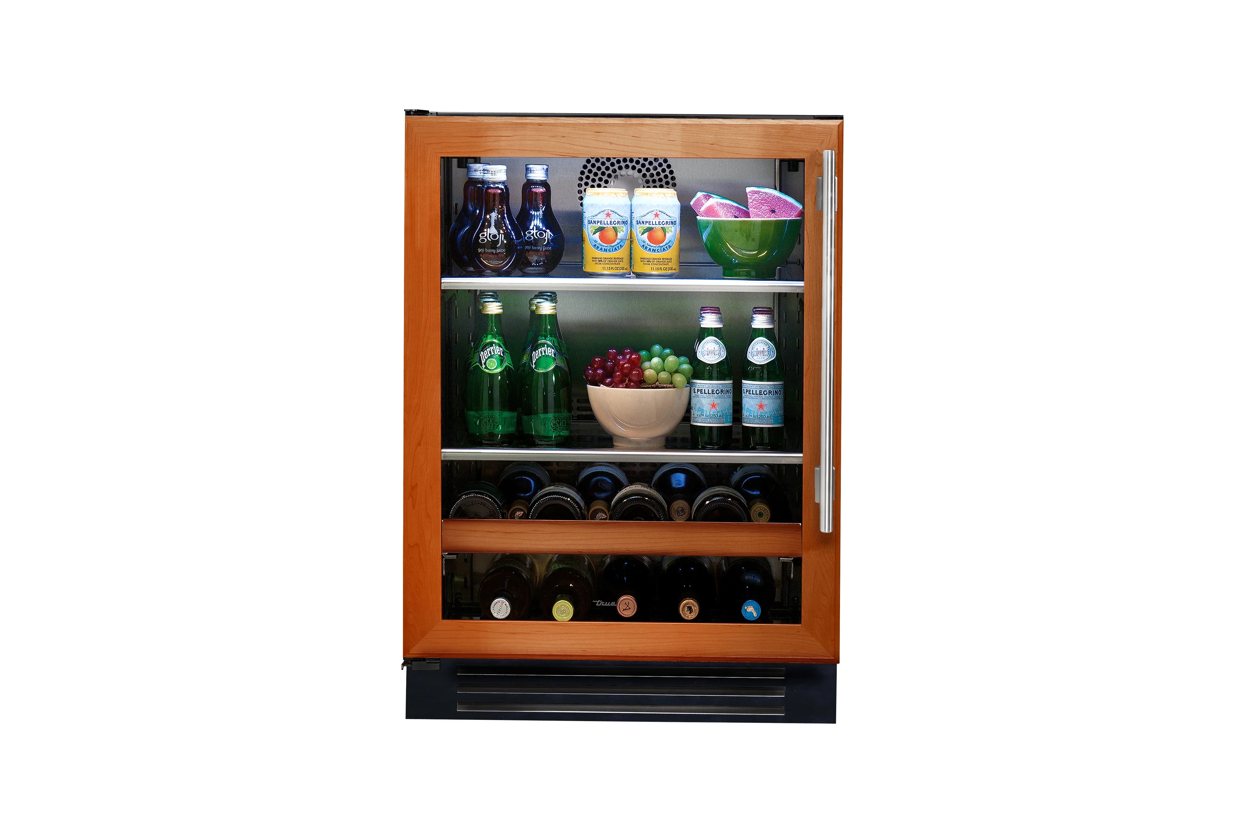 True-residential TBC | Beverage Center Panel Ready | Glass - 2 Glass Shelves, 1 Wine Cradle