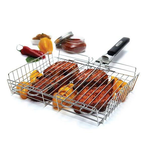 Broil King 65070 | Adjustable Grill Basket | Stainless Steel Cookware
