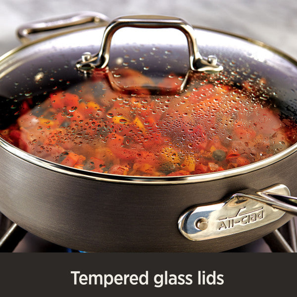All-Clad HA1 Hard Adonized Nonstick Cookware 2.5qt Sauce Pan w/Lid | E1132664