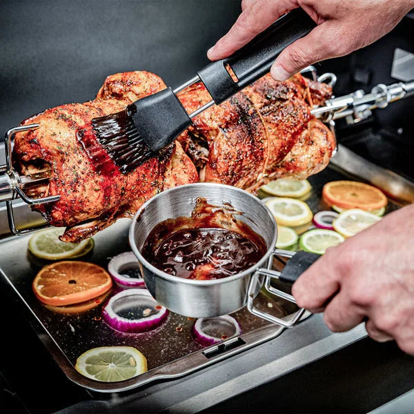 Broil King 61490 | Basting Set | Stainless Steel Bowl and Silicone Brush