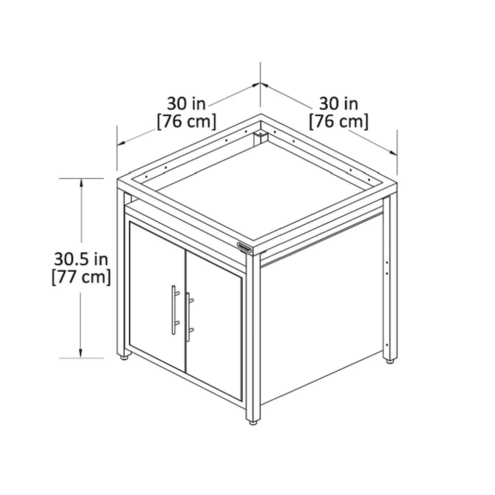 Big Green Egg 122247 | Modular Nest Expansion Cabinet | Outdoor Cooking Storage Solution