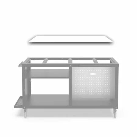 Alfa AC-CKS-P160C | Worktop for Alfa Cooking Station | White Corian®, Stainless Steel