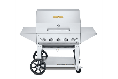 Crown Verity CV-MCB-30PRO-NG Professional Series, Mobile Outdoor Charbroiler, 30 in  Grill Package, natural g