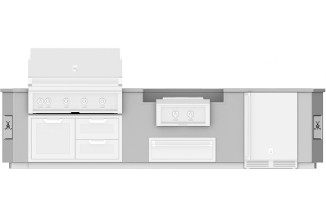 Hestan 12' Outdoor Living Suite  (Power Burner Cut-Outs)