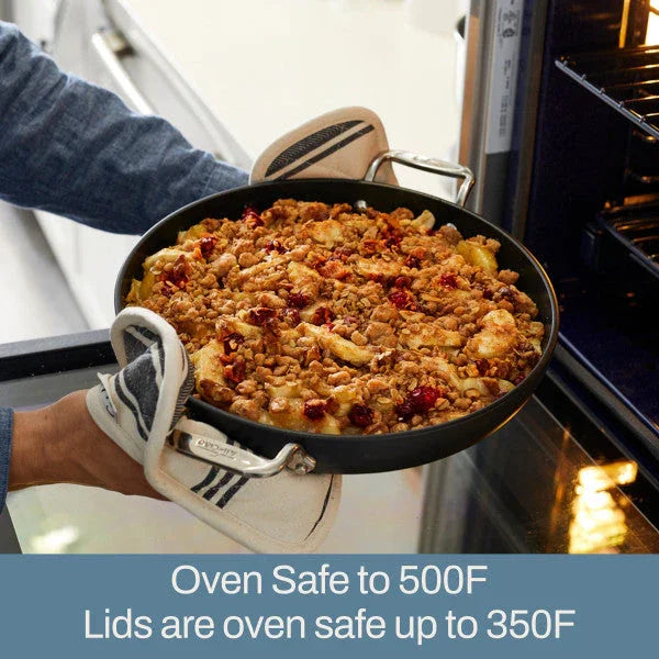 All-clad E100S274 | HA1 Nonstick Dutch Oven Set | Includes Glass Lid, Trivet, Spoon