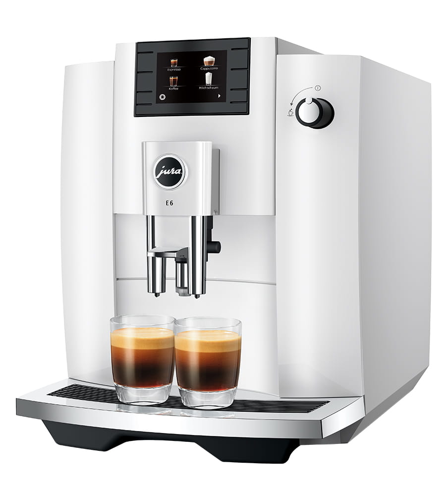 Jura E6 - Piano White (NAC) | 15559 | Espresso Machine with Intelligent Water System and 11 Specialties