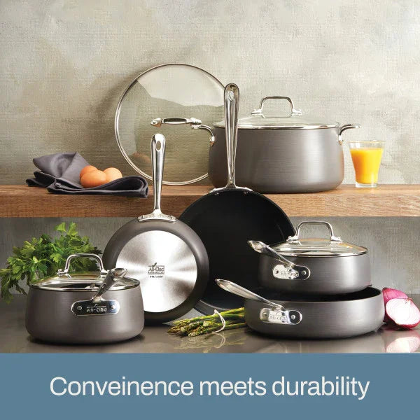 All-clad E113SC64 | HA1 Hard Anodized Nonstick 10-Piece Cookware Set